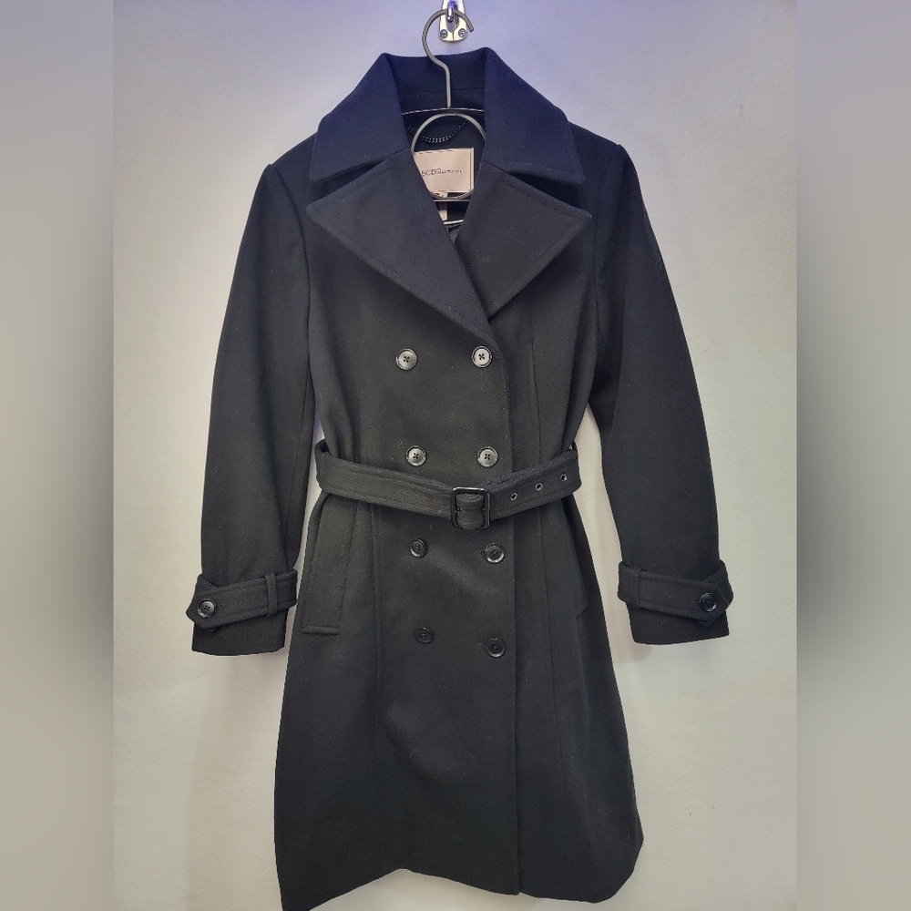 BCBGeneration Double Breasted Belted Lined Black … - image 12